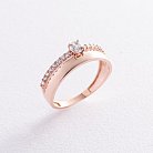 Золотое помолвочное кольцо с фианитами к07478 от ювелирного магазина Оникс - 6