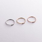 Шариковое кольцо "Мелоди" с фианитами (белое золото) к07395 от ювелирного магазина Оникс - 6