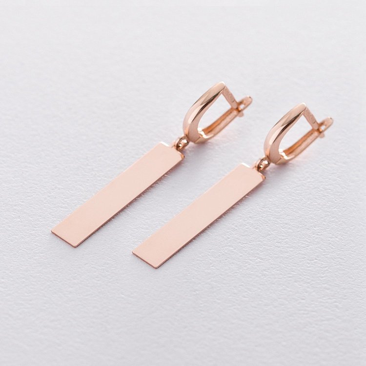 Золоті сережки на англійській застібці с06081 від ювелірного магазину Онікс