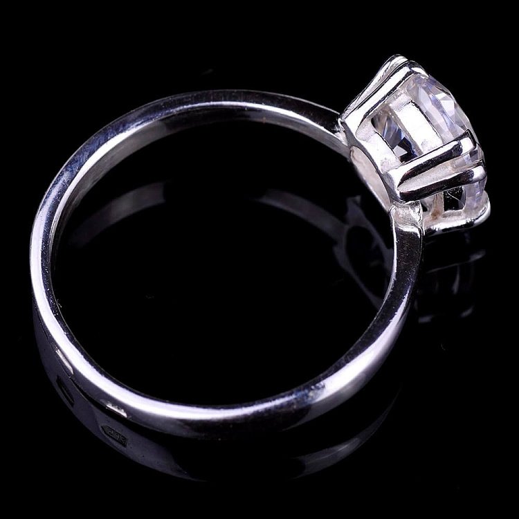 Срібний перстень з фіанітом 11707 від ювелірного магазину Онікс - 2