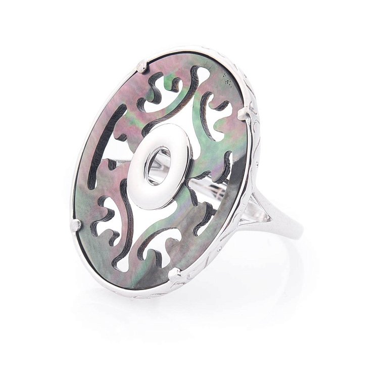 Срібний перстень з перламутром 112112 - 1 Срібний перстень з перламутром 112112 від ювелірного магазину Онікс - 1