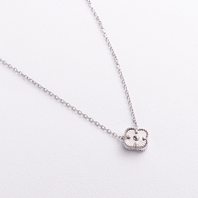 Серебряное колье "Клевер" 181362 №2