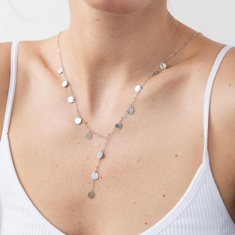 Срібне кольє - краватка "Монетки" 181185 від ювелірного магазину Онікс - 2