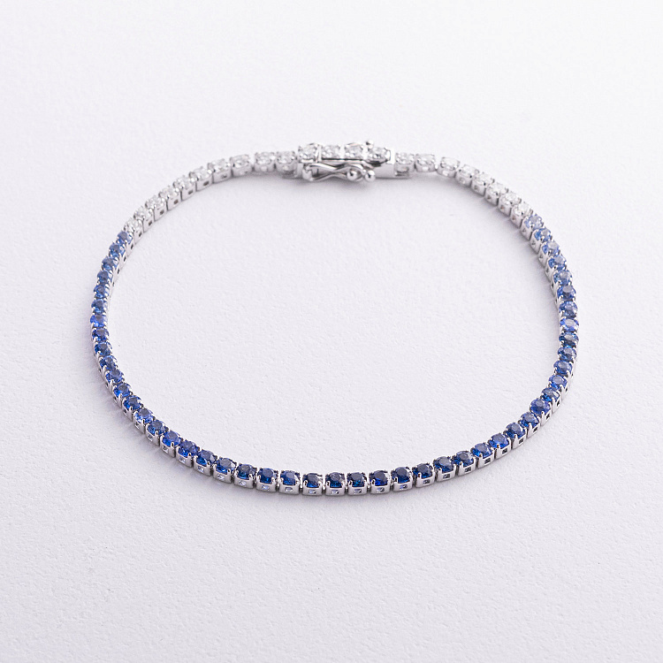 Золотий браслет з сапфірами і діамантами бб0065mi від ювелірного магазину Онікс