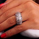 Серебряное кольцо с камнями 11767 от ювелирного магазина Оникс - 8