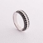 Золотое кольцо с белыми и черными бриллиантами кб0118cha от ювелирного магазина Оникс