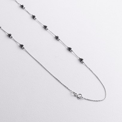 Золоте кольє з хрестиком (фіаніти) кол02594 №3