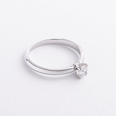 Помолвочное золотое кольцо с бриллиантом кб0698м №2