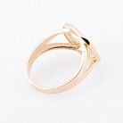 Золотое кольцо "Цветок-клевер" к05185 от ювелирного магазина Оникс - 1