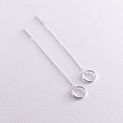Сережки - протяжки "Кругообіг" в сріблі 122817 от ювелирного магазина Оникс - 4