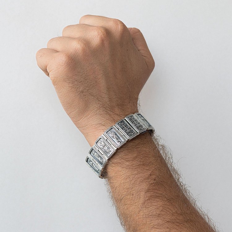 ﻿Срібний браслет "Дванадцять апостолів" 141436 від ювелірного магазину Онікс - 1