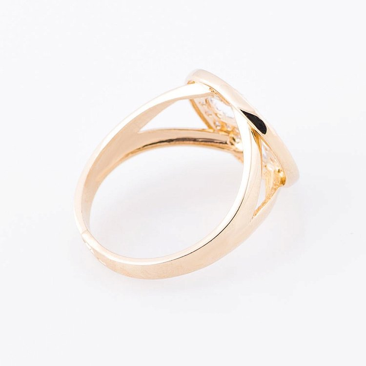 Золотое кольцо "Цветок-клевер" к05185 от ювелирного магазина Оникс - 1