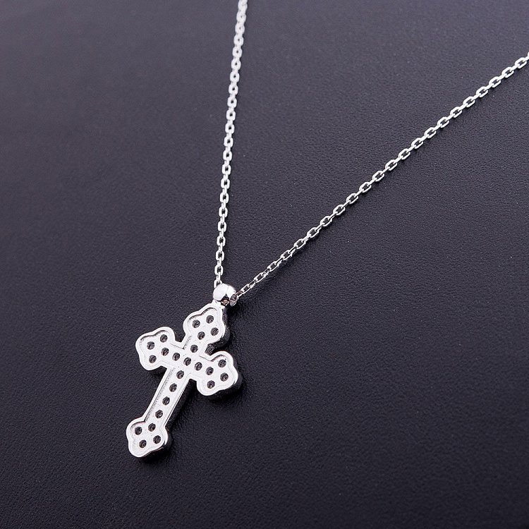 Золоте кольє "Хрестик" з фіанітами кол00814 від ювелірного магазину Онікс - 2