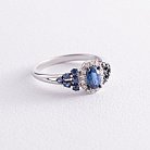 Золотое кольцо с синими сапфирами и бриллиантами MR18824gm от ювелирного магазина Оникс - 3