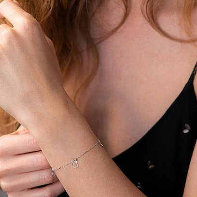 Браслет "Клевера" в белом золоте б05069 №6