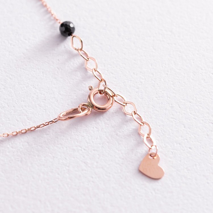 Золотий браслет "Сердечка" (фіаніти) б04885 - 4 Золотий браслет "Сердечка" (фіаніти) б04885 від ювелірного магазину Онікс - 4