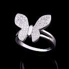 Срібний перстень "Метелик" з фіанітами 111724 от ювелирного магазина Оникс - 2