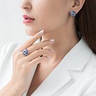 Золоті сережки (діаманти, сапфіри) MR15463Egm от ювелирного магазина Оникс - 1