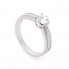 Серебряное помолвочное кольцо (фианиты) 112070 от ювелирного магазина Оникс
