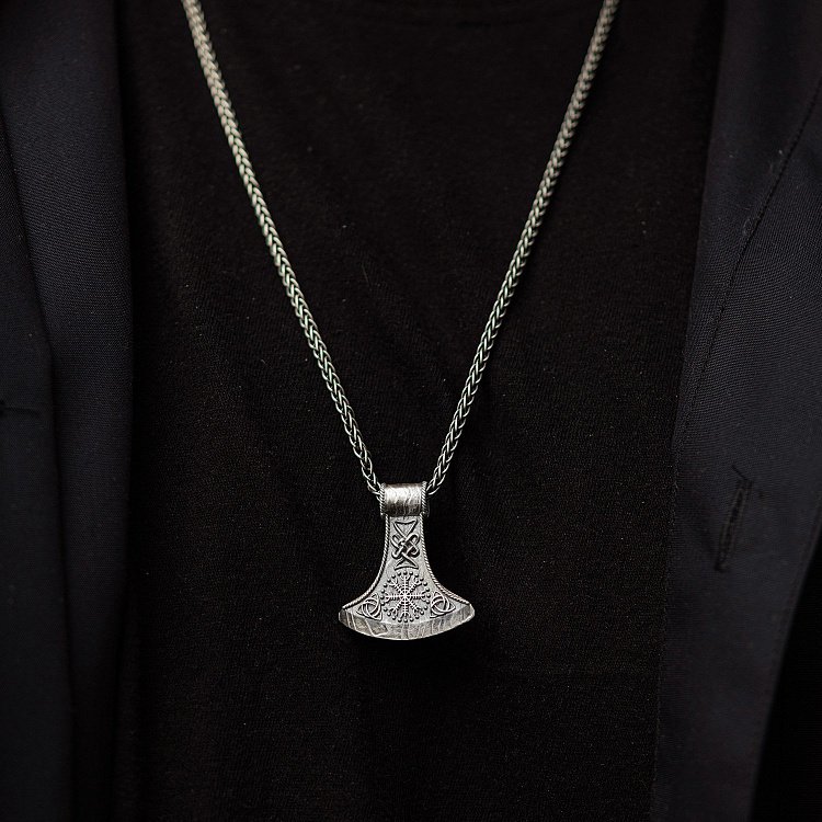 Срібний кулон - сокира "Шолом жаху" 7044 від ювелірного магазину Онікс - 5