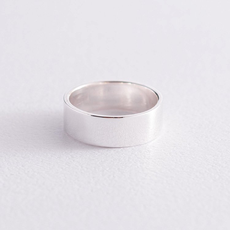 Серебряное кольцо "Минимализм" (возможна гравировка) 112144 от ювелирного магазина Оникс
