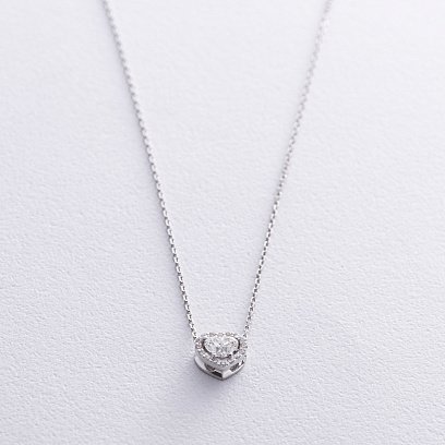 Золоте кольє "Сердечко" з діамантами 735751121 №3