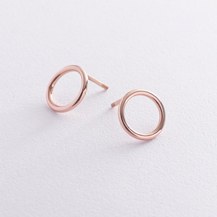 Золоті сережки "Кругообіг" (1.25 см) с06682 від ювелірного магазину Онікс