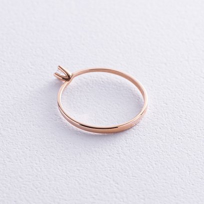 Помолвочное золотое кольцо с бриллиантом 24462421 №4