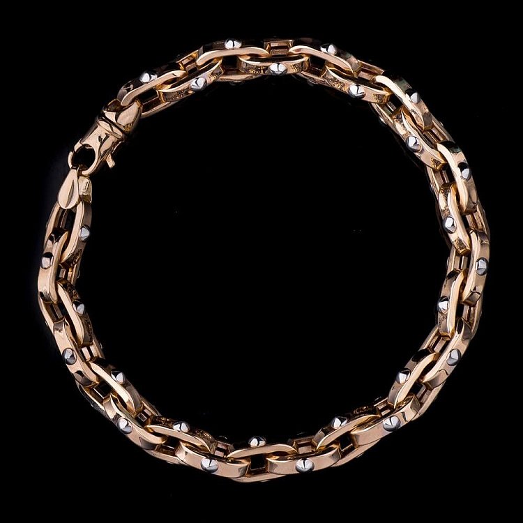 Мужской золотой браслет б01782 от ювелирного магазина Оникс - 3