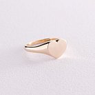Кольцо "Сердечко" в желтом золоте (возможна гравировка) к07136 от ювелирного магазина Оникс - 6