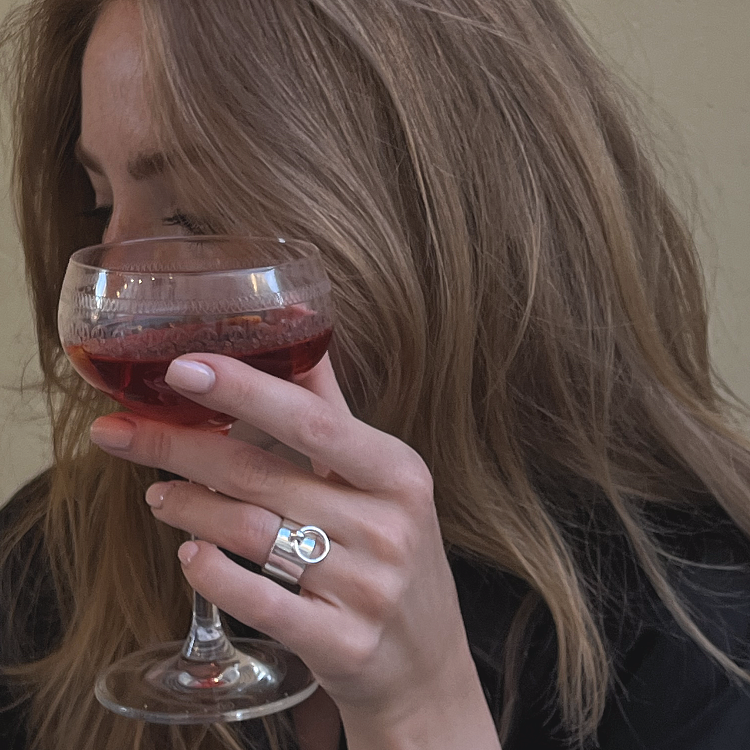 Широкое серебряное кольцо БДСМ 112648 от ювелирного магазина Оникс - 11