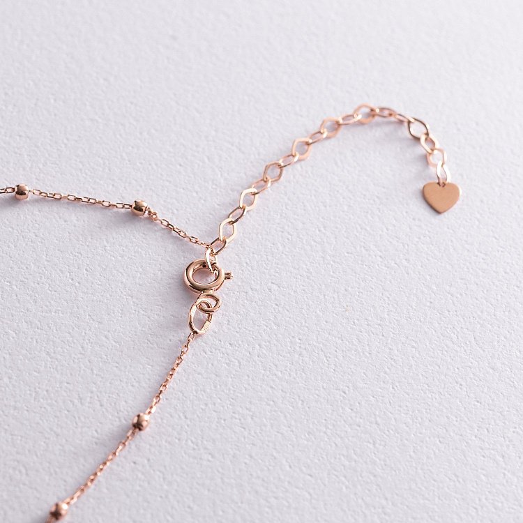 Колье "Шарики" в красном золоте кол02012 от ювелирного магазина Оникс - 3