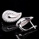 Серебряные сережки с фианитами 121401 от ювелирного магазина Оникс - 1