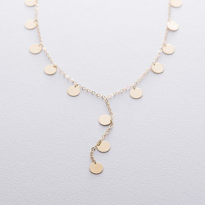 Колье Монетки в желтом золоте кол01553