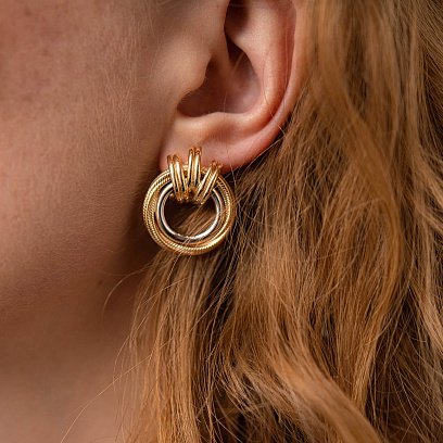 Золоті сережки "Кільця" с06100