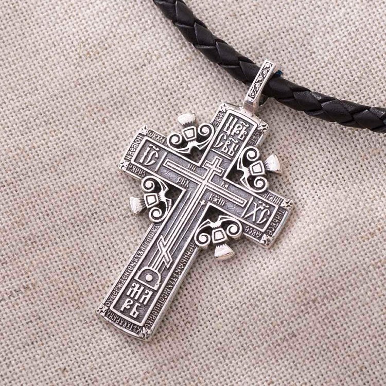 Православный крест " Голгофский крест" (чернение) 13501 от ювелирного магазина Оникс - 6