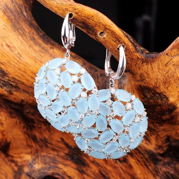 Круглые сережки из серебра с фианитами 121291 от ювелирного магазина Оникс - 3