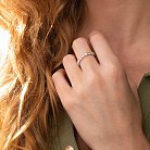 Золотое кольцо с дорожкой камней (бриллианты) кб0442gl от ювелирного магазина Оникс - 1