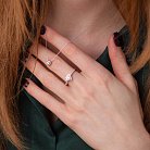 Золотое кольцо "Сердечко" с бриллиантами кб0394z от ювелирного магазина Оникс - 5