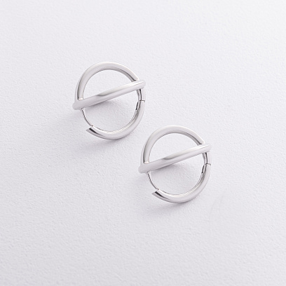 Серебряные серьги "Sphere" 7340 №2