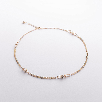 Колье "Фантазия" в желтом золоте кол02664