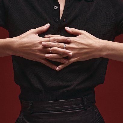 Каблучка "Джолін" у білому золоті (фіаніти) к07416 №10