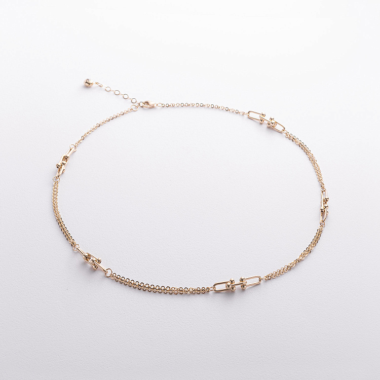 Колье "Фантазия" в желтом золоте кол02664 от ювелирного магазина Оникс