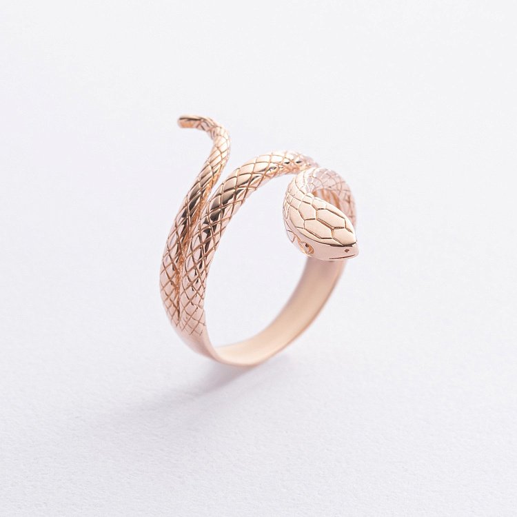 Каблучка "Змія" у червоному золоті к08221 від ювелірного магазину Онікс - 1