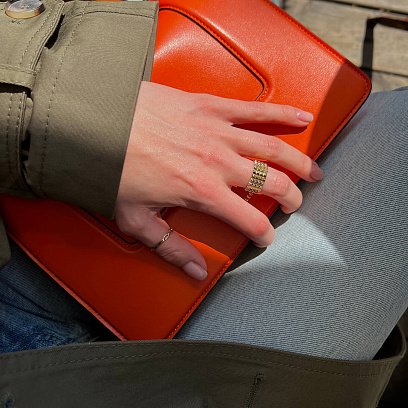 Каблучка "Ланцюжок" у жовтому золоті к07110 №14