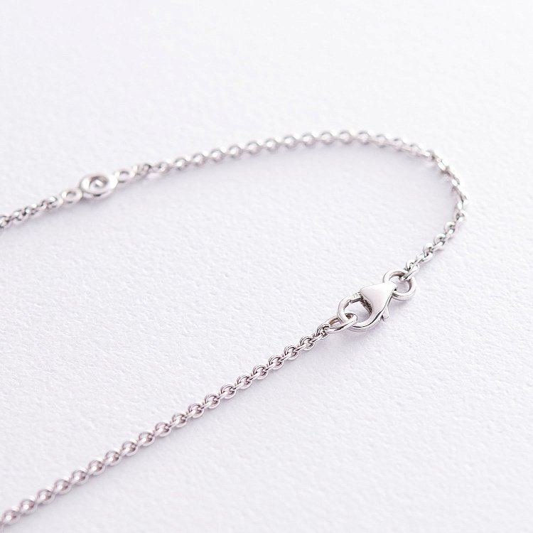 Золоте кольє "Квіточка" з діамантами кол466 - 2 Золоте кольє "Квіточка" з діамантами кол466 від ювелірного магазину Онікс - 2