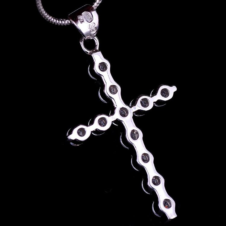 Серебряный крестик (родий ,фианиты) 131605 от ювелирного магазина Оникс - 3