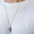 Крест из желтого золота (цирконий, фианиты) 603-00005/1 от ювелирного магазина Оникс - 1
