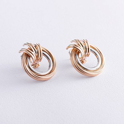 Золоті сережки "Кільця" с06100 №2