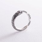 Серебряное кольцо "Змей Уроборос" 112682 от ювелирного магазина Оникс - 4